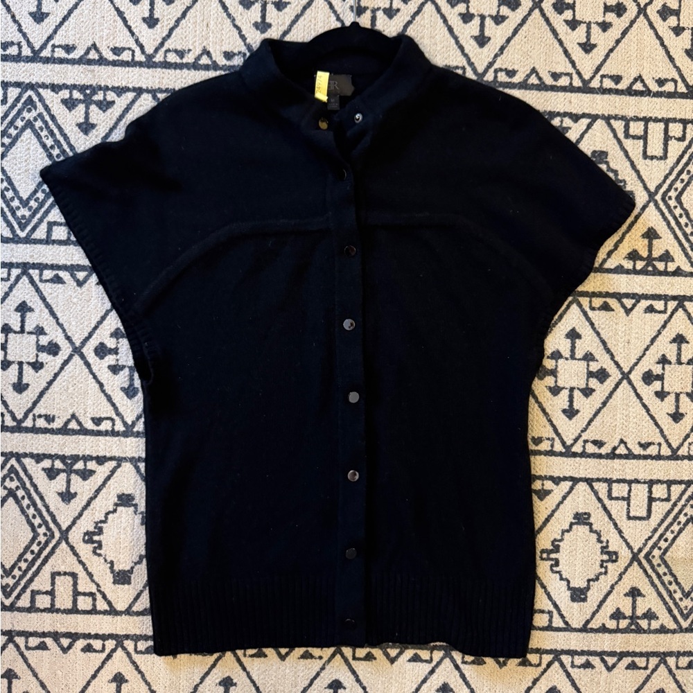 Banana Republic Women's Black Short-Sleeve Cardigan